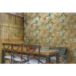   Holden Journey to the East vlies anyagú, arany, barna, zöld, kék színű, fás, leveles, Modern tapéta