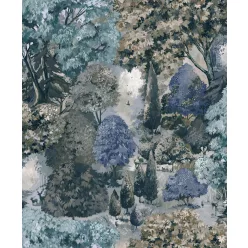   Holden Tales of the Manor vlies anyagú, kék, zöld, barna színű, fás, állatos, Modern tapéta