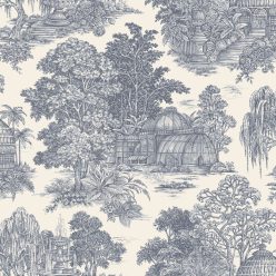   Holden Tales of the Manor vlies anyagú, kék, fehér színű, épület, fás, Modern tapéta