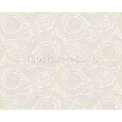   AS Creation Versace 4 vlies, vinyl anyagú törtfehér, beige színű barokk, indamintás klasszikus tapéta