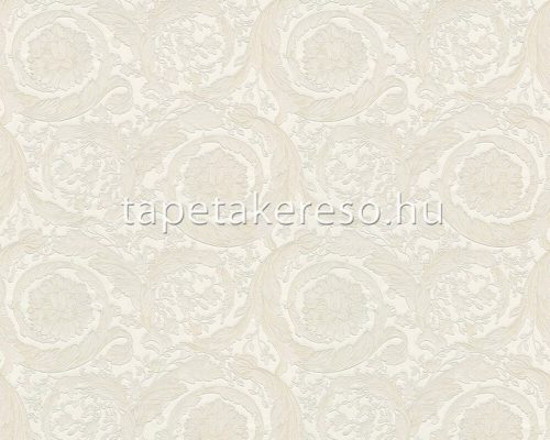AS Creation Versace 4 vlies, vinyl anyagú törtfehér, beige színű barokk, indamintás klasszikus tapéta