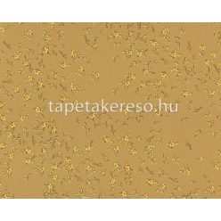   AS Creation Versace 4 vlies, vinyl anyagú arany, barna, sárga színű virágos, leveles klasszikus tapéta