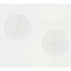  AS Creation Casual Living vlies, habos anyagú fehér, beige színű körös modern tapéta