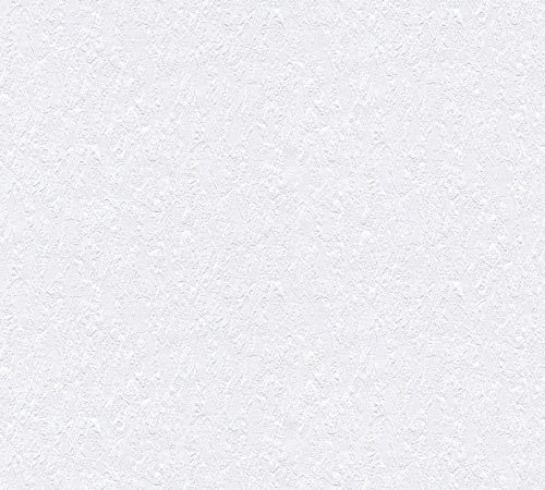 AS Creation 111 Shades of  White papír anyagú fehér színű egyszínű, struktúrált modern, festhető tapéta