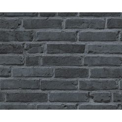   AS Creation Black is Beautiful vlies, habos anyagú szürke színű téglamintás industrial tapéta