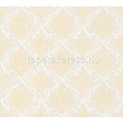   Architects Paper Finest vlies, textil anyagú fehér, beige, sárga színű barokk klasszikus tapéta