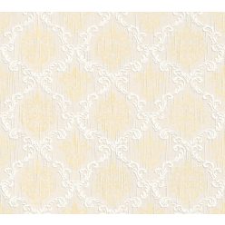   Architects Paper Finest vlies, textil anyagú fehér, beige, sárga színű barokk klasszikus tapéta