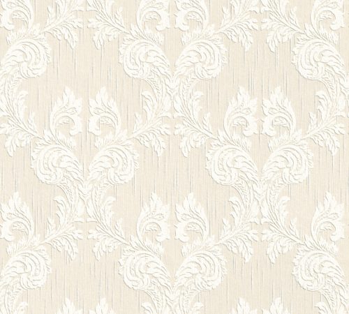 Architects Paper Finest vlies, textil anyagú fehér, beige színű barokk klasszikus tapéta
