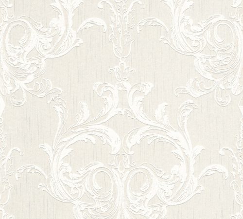 Architects Paper Finest vlies, textil anyagú fehér, beige színű barokk klasszikus tapéta