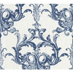   Architects Paper Finest vlies, textil anyagú fehér, kék színű barokk klasszikus tapéta