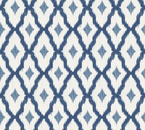 Architects Paper Finest vlies, textil anyagú fehér, kék, csillámos színű geometriai modern tapéta