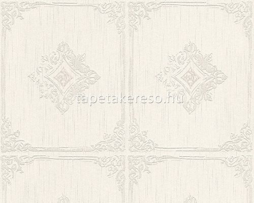 Architects Paper Tessuto 2 vlies, textil anyagú fehér, szürke színű barokk klasszikus tapéta