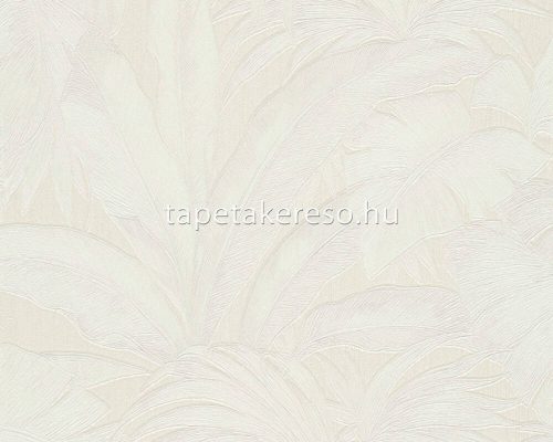 AS Creation Versace 5 vinyl, vlies anyagú fehér, beige színű leveles modern tapéta
