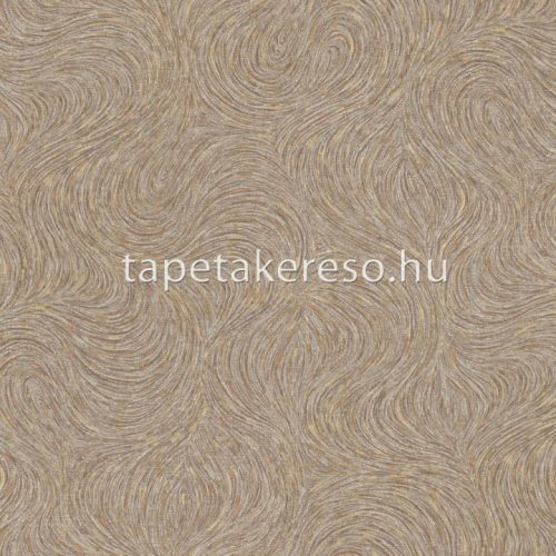 Rasch Jolly vlies, vinyl anyagú barna, arany színű hullámos, szövethatású modern tapéta