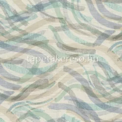   Rasch Jolly vlies, vinyl anyagú kék, zöld, beige színű hullámos, szövethatású modern tapéta