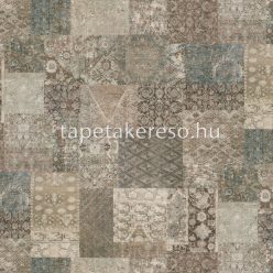   Emiliana Parati Tesori d'Oriente vlies, vinyl anyagú barna, beige, kék színű keleties, patchwork klasszikus tapéta