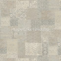   Emiliana Parati Tesori d'Oriente vlies, vinyl anyagú beige, szürke, ezüst színű keleties, patchwork klasszikus tapéta