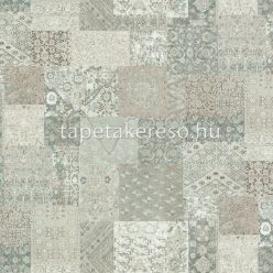   Emiliana Parati Tesori d'Oriente vlies, vinyl anyagú beige, zöld, gyöngyház színű keleties, patchwork klasszikus tapéta