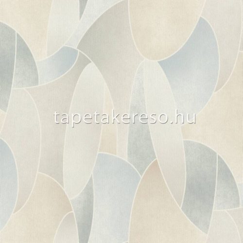 Rasch Vitrage vlies, vinyl anyagú fehér, beige, kék színű geometriai, textilhatású modern tapéta