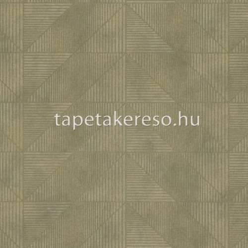 Rasch Tendencia vlies, vinyl anyagú zöld, arany színű geometriai modern tapéta
