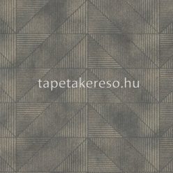   Rasch Tendencia vlies, vinyl anyagú szürke, arany színű geometriai modern tapéta