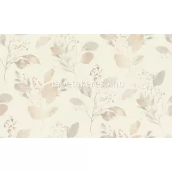   Rasch Fresh Up vlies, vinyl anyagú törtfehér, szürke, barna színű leveles modern tapéta