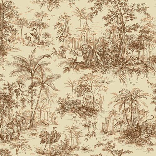 Adawall Tropicano vinyl anyagú barna színű állatos, növényes, fás modern tapéta