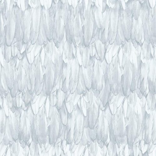 Adawall Tropicano vinyl anyagú szürke színű tollas modern tapéta