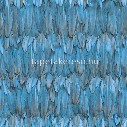 Adawall Tropicano vinyl anyagú kék, barna színű tollas modern tapéta