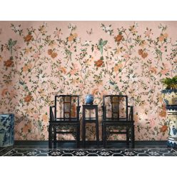   Holden Journey to the East vlies anyagú, barack, zöld, narancssárga, fehér színű, madaras, virágos, Modern poszter