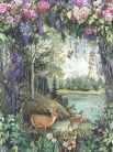 Holden Tales of the Manor vlies anyagú, barna, lila, zöld, rózsaszín színű, állatos , virágos, Modern poszter