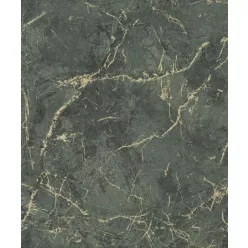   Grandeco Textured Vibes, vinyl, vlies anyagú, zöld, arany színű, márványos, Modern, Industrial tapéta