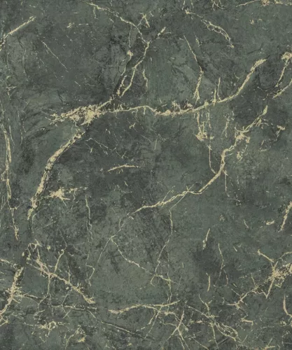 Grandeco Textured Vibes, vinyl, vlies anyagú, zöld, arany színű, márványos, Modern, Industrial tapéta