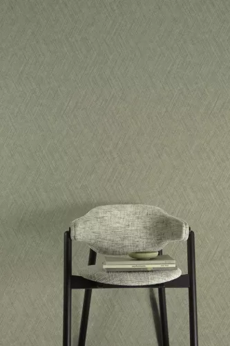 Grandeco Textured Vibes, vinyl, vlies anyagú, zöld színű, geometriai, Modern, Industrial tapéta