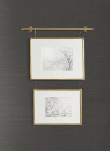 York Magnolia Home by Joanna Gaines növényi szálak, vlies anyagú fekete színű szövethatású Romantikus tapéta