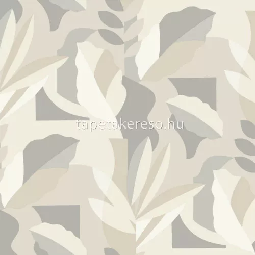 York ARTISTIC ABSTRACT vlies anyagú szürke, beige színű leveles, absztrakt modern tapéta