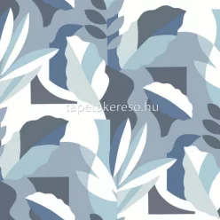   York ARTISTIC ABSTRACT vlies anyagú fehér, kék színű leveles, absztrakt modern tapéta