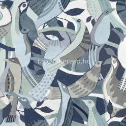   York ARTISTIC ABSTRACT vlies anyagú türkiz, keki, kék, beige színű madaras modern tapéta