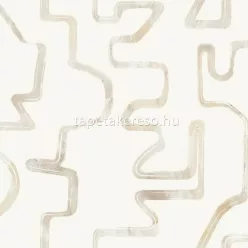   York ARTISTIC ABSTRACT vlies anyagú vajszínű, barna színű absztrakt, vonalas modern tapéta
