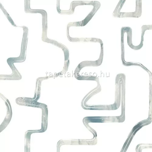 York ARTISTIC ABSTRACT vlies anyagú fehér, szürke, zöld színű absztrakt, vonalas modern tapéta