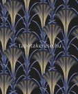 Khroma Agathe vlies anyagú fekete, lila, barna, csillámos színű art deco modern tapéta