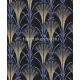 Khroma Agathe vlies anyagú fekete, lila, barna, csillámos színű art deco modern tapéta