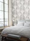 Khroma Agathe vlies anyagú szürke, ezüst színű art deco modern tapéta