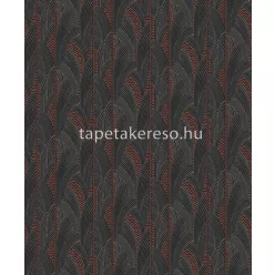   Khroma Agathe vlies anyagú fekete, szürke, terrakotta színű art deco modern tapéta