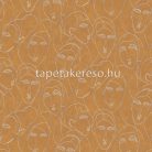 Khroma Agathe vlies anyagú mustársárga színű arcok modern tapéta
