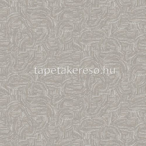 Khroma Agathe vlies anyagú barna, fehér színű pöttyös, art deco modern tapéta