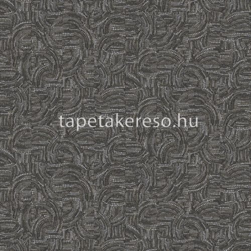 Khroma Agathe vlies anyagú barna, szürke színű pöttyös, art deco modern tapéta