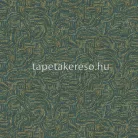 Khroma Agathe vlies anyagú kék, zöld, sárga színű pöttyös, art deco modern tapéta