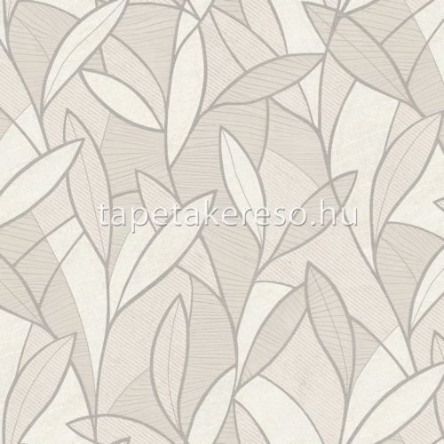 Decoprint Allure vlies, vinyl anyagú beige, szürke színű leveles modern tapéta