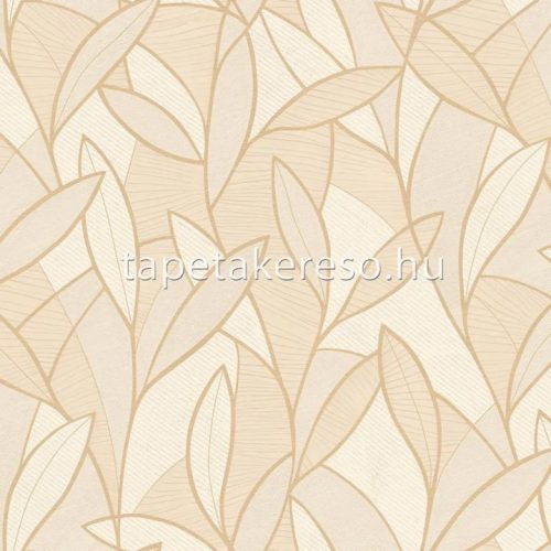 Decoprint Allure vlies, vinyl anyagú beige, barna színű leveles modern tapéta